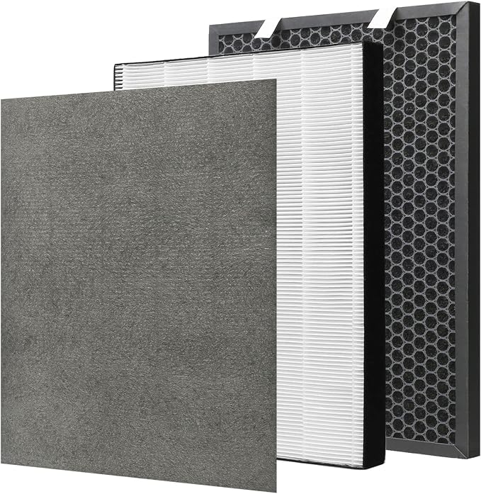 FFsign 2678 Replacement High Efficiency HEPA Filter + 2677 Actived Carbon Filter by FFsign