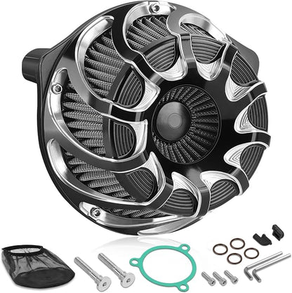 High Flow Air Cleaner Intake Filter Kit Air Filters Cover Drift Style by Eumti