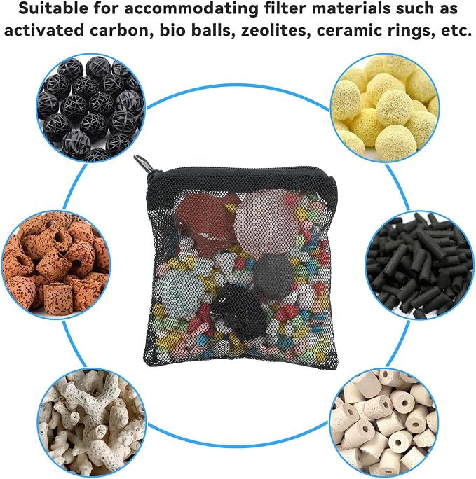 10Pcs Media Bags for Aquarium Fine Mesh Bag 4" x 4" - Image 5
