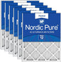 Nordic Pure 20x20x1 Pleated MERV 12 Air Filters 6 Pack by NordicPure