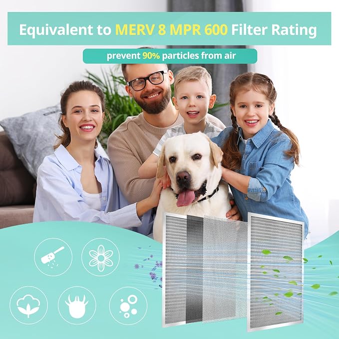 16x20x1 Electrostatic Air Filter, Washable & Reusable Aluminum AC/HVAC Furnace - Image 7