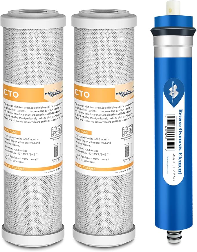 Membrane Solutions 75 GPD FX12P and FX12M Replacement Filters Combo Pack by MembraneSolutions
