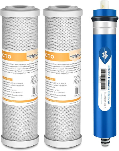 Membrane Solutions 75 GPD FX12P and FX12M Replacement Filters Combo Pack by MembraneSolutions