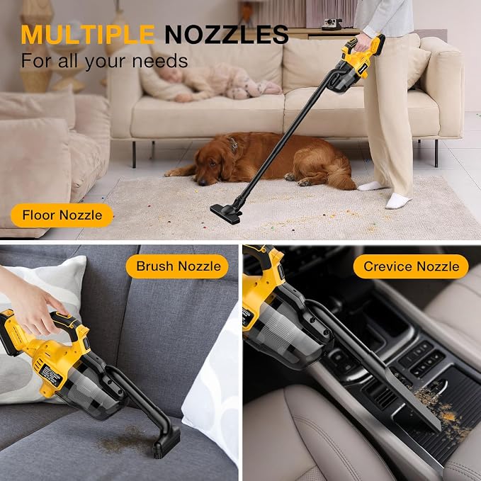 Cordless Vacuum Cleaner for Dewalt 20V MAX Battery, Handheld Vacuum Cleaner for - Image 5