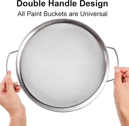 Jucoan 2 Pack Fine Mesh Paint Strainer, 11.5 Inch Stainless Steel 60 Mesh Paint - Image 3
