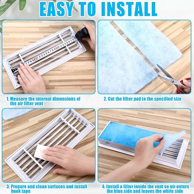 Frienda 20 x 91 Inch Merv 6 Reusable Air Vent Filter Cut to Size Electrostatic - Image 3