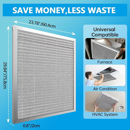 UBeesize 24x30x1 Reusable Electrostatic Air Filter HVAC AC Furnace Filter - Image 4