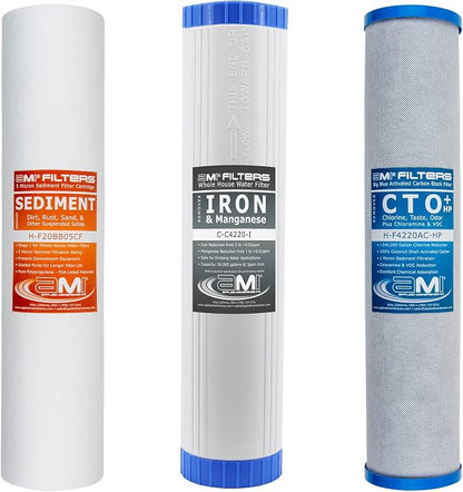 APPLIED MEMBRANES INC. Whole House Water Filter Replacement Filter Cartridge Set by AppliedMembranesInc