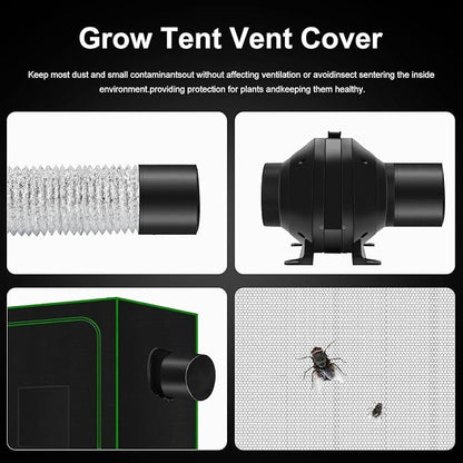 MELONFARM Air Filtration Kit 6", Built-in 14cm Fan Low Nois Carbon Filter - Image 5