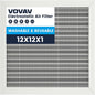 12x12x1 Air Filter-MERV 8, Washable & Reusable Electrostatic Air Filter by VOVAV