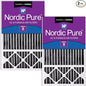 Nordic Pure 16x25x5 Honeywell Replacement Air Filters MERV 8 Plus Carbon 2 Pack by NordicPure