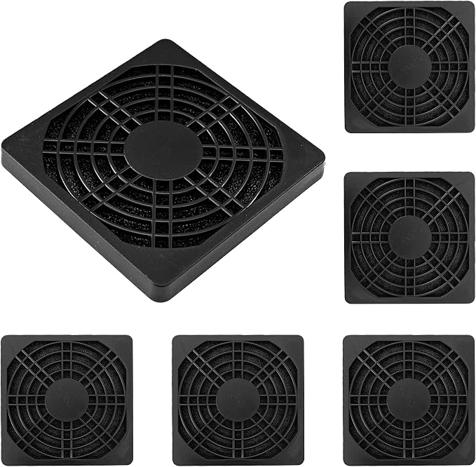 6Pcs 80mm Cooling Fan Filter, Plastic Dustproof Mesh Cover by Unknown