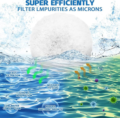 QwayHome 1.54 lbs Pool Filter Balls, Reusable Filter Sand Balls - Image 2