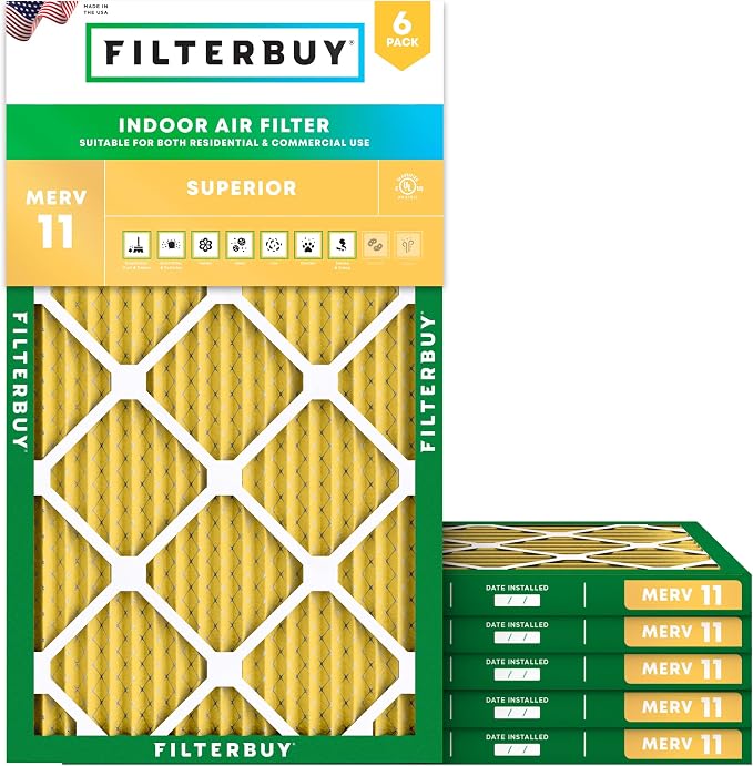 Filterbuy 16x32x1 Air Filter MERV 11 Superior Pet & Allergy Defense, by Filterbuy