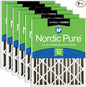 Nordic Pure 16x20x4 Pleated Air Filters MERV 13 Plus Carbon 6 Pack by NordicPure