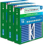 Filterbuy 16x22x5 Air Filter MERV 13 Optimal Smoke & Allergy Defense, Pleated by Filterbuy