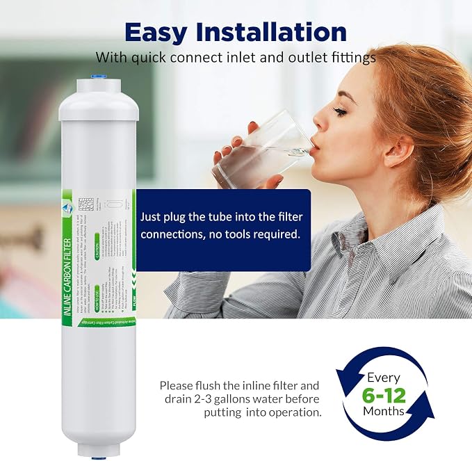 Membrane Solutions T33 Inline Water Filter, Post-Carbon Filter - Image 5