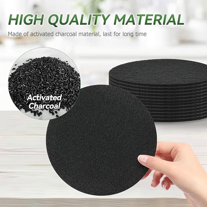 Charcoal Filters for Compost Bucket, 12 Pack Compost Bin Filter, 6.7 inch - Image 4