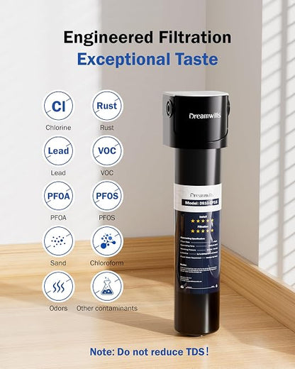 Dreamwills DS15 Under Sink Water Filter System, 1.3 GPM Direct Connect Kitchen - Image 2