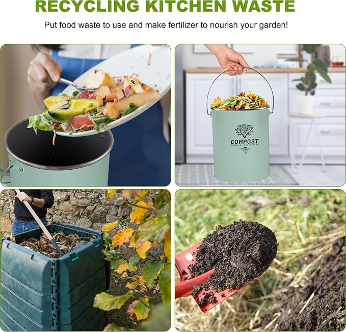 Kitchen Countertop Compost Bin, Odor Resistant Indoor Compost Bin - Image 6