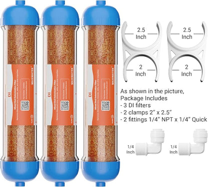 Mixed Bed Ion Exchange Aquarium Filter Resin 0 PPM RO DI Refillable Housing - Image 2