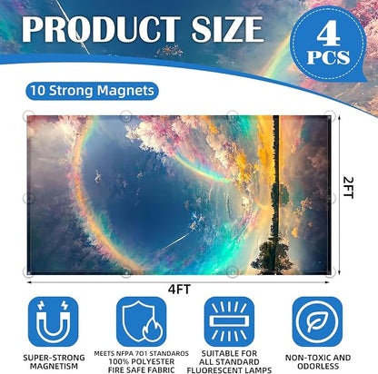 4 Pcs Fluorescent Light Covers - Image 2