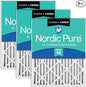 Nordic Pure 16x20x2 Pleated Air Filters MERV 14 Plus Carbon 3 Pack by NordicPure