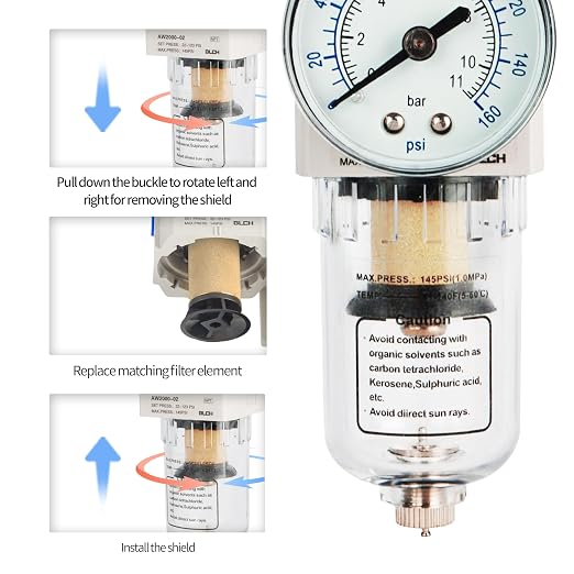 BLCH 1/4" NPT Air Compressor Regulator - Image 2