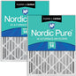Nordic Pure 20x20x4 Pleated Air Filters MERV 14 Plus Carbon 2 Pack by NordicPure