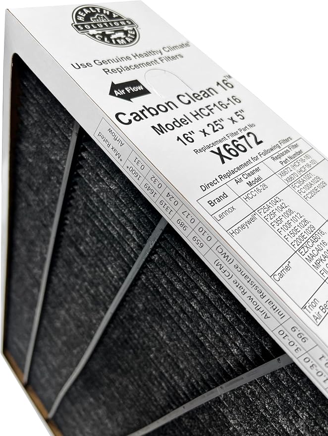 Lennox Healthy Climate Lennox X6672 16x25x5 Healthy Climate Carbon-Clean MERV - Image 4