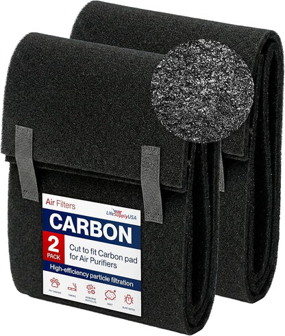 Cut to Fit Activated Carbon Filter Sheet 16x48" by LifeSupplyUSA