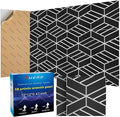 8 Pack 2-Layer Soundproof Wall Panels, 12 x 12 x 0.43 in Sound Proof Foam Panels for Walls, 1.1lb/ft³ High Density, Thicker 0.43 in, 3D Acoustic Panels,Artistic Noise Dampening Panels Black&White
