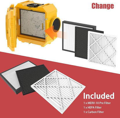 800CFM Hepa Air Scrubber with 3-Stage Filtration, Stackable Negative Air Machine - Image 5