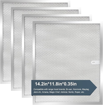 BPS1FA30 Range Hood Grease Filter 11-3/4" x 14-1/4" Multi-layer Aluminum Mesh - Image 2