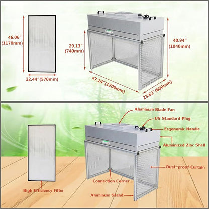 INTSUPERMAI Vertical Laminar Flow Hood Air Flow Clean Bench Workstation - Image 2