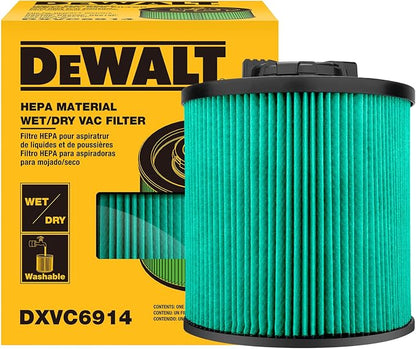 DEWALT Shop Vac Filters, DXVC6914 HEPA Cartridge Filter, Vacuum Filter by DEWALT