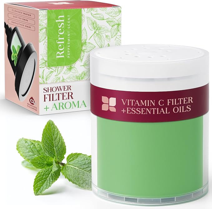 Vitamin C Shower Filter Replacement Cartridge + Shower Steamers Aromatherapy by Unknown