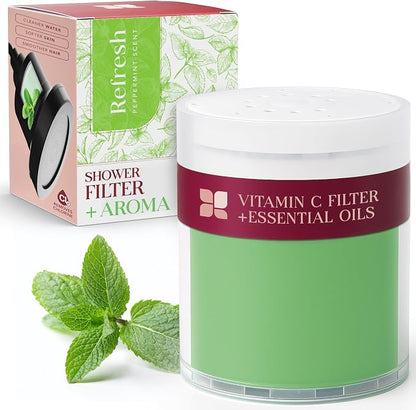 Vitamin C Shower Filter Replacement Cartridge + Shower Steamers Aromatherapy by Unknown