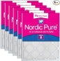 Nordic Pure 18x25x1 Tru Mini Pleat MERV 8 AC Furnace Air Filters by NordicPure