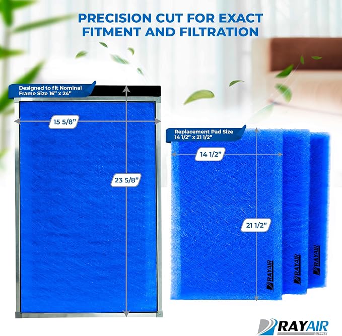 RAYAIR SUPPLY 16x24 Replacement Filter Pads Compatible - Image 2