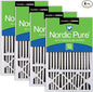 Nordic Pure 16x25x5 Honeywell Replacement Air Filters MERV 13 Plus Carbon 4 Pack by NordicPure