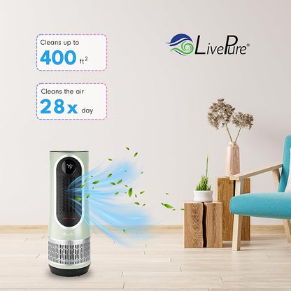 LivePure 3-in-1 LP500 Clean Heat Air Purifier & Electric Heater – Oscillating - Image 2