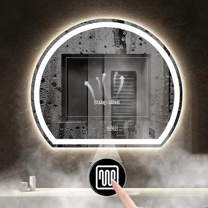 Bathroom Mirror with 3 Colour LED Lights, Lighted Bathroom Makeup Wall Mounted - Image 2