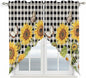 Sunflowers Swag Valances for Windows, Small Window Curtains Swag for Cafe by Unknown