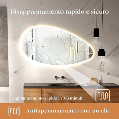 500 X800 mm Illuminated Backlit LED Bathroom Mirror, Wall Mounted Multifunction - Image 6