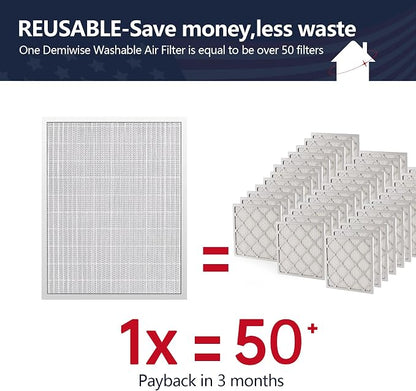 20x25x4 Washable Electrostatic Air Filter, MERV 8 Aluminum AC/HVAC Furnace - Image 3