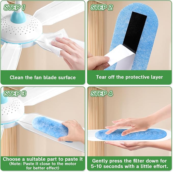 15Pcs Ceiling Fan Air Purifier Filters, Made - Image 6