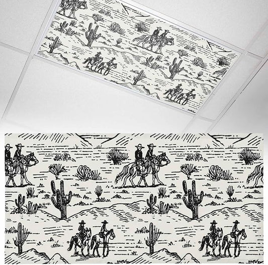 1 Pack Fluorescent Light Cover, Western Cowboys Light Covers by Unknown