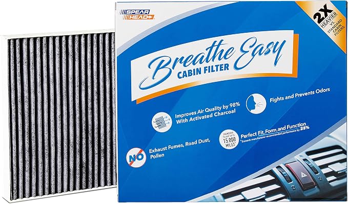 Spearhead Odor Defense Breathe Easy AC & Heater Cabin Filter, Fits Like OEM by SPEARHEAD