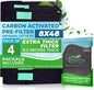 Breathe Naturally Universal 8x48 Cut-to-Fit Activated Carbon Filter Charcoal by BreatheNaturally